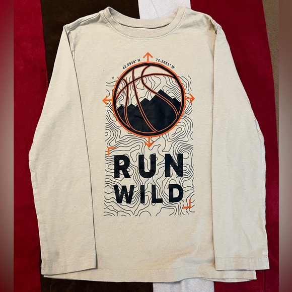 jumping beans Other - Jumping Beans Tan Long Sleeve Tee with Graphic